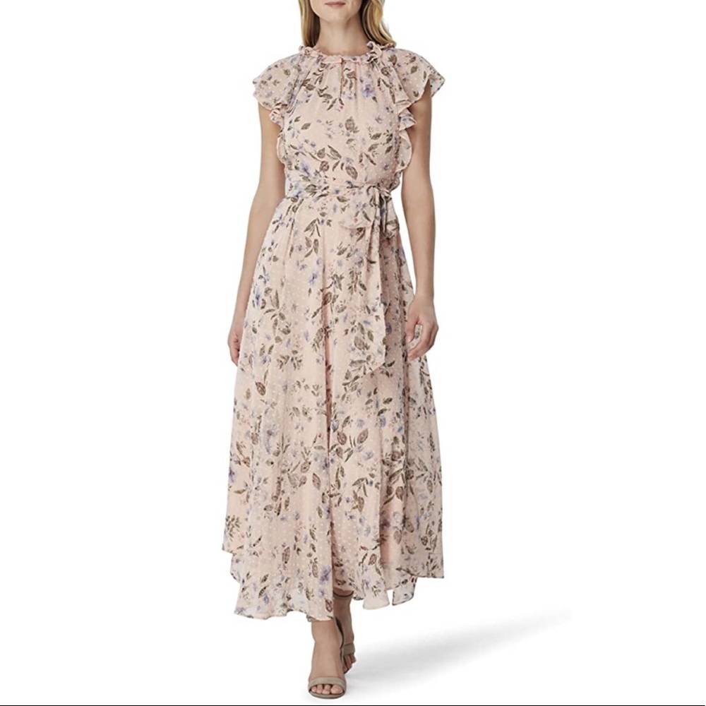 NWT Tahari Ruffle Tie Waist Dress